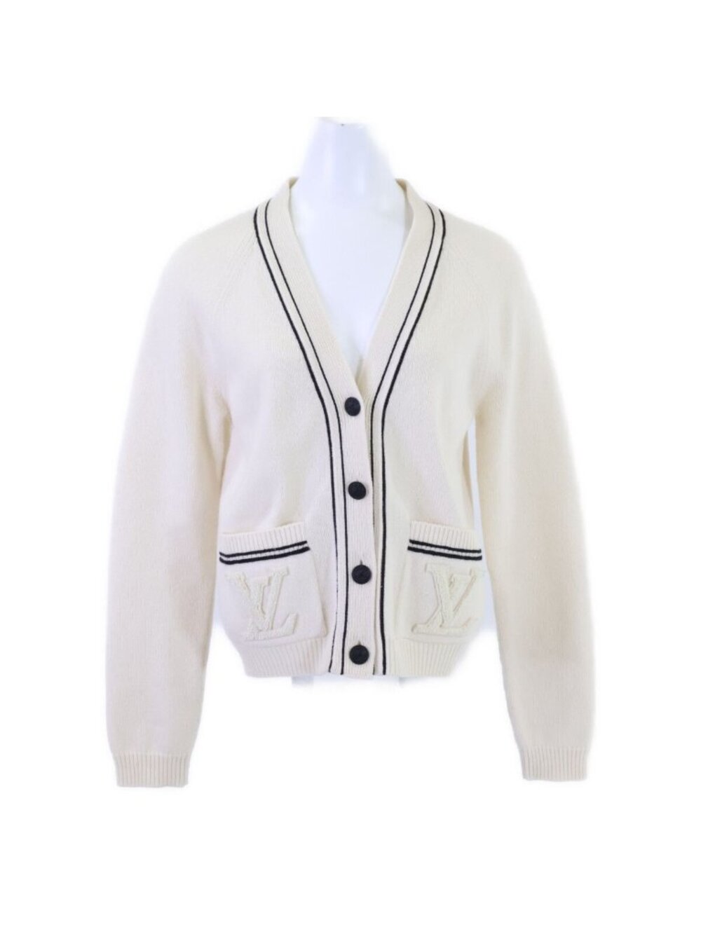 Louis Vuitton Stripe Accent Cardigan